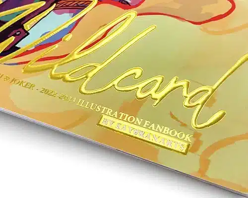 Foil stamping + embossing softcover book